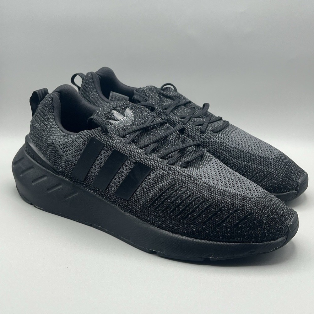 2022 Adidas Swift Run 22 Dark Grey Black Running Shoes - Men's Size 12 USED